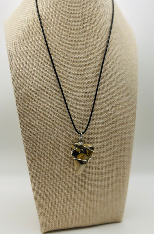 Handcrafted wire wrapped Tigers Eye gemstone pendant